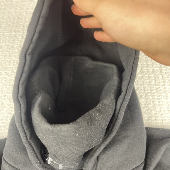 Boohoo Man Hoodie with Built in Snood Black Men Size Small (Read) - Picture 9 of 16